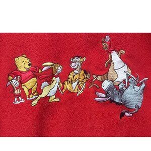Winnie The Pooh Vintage Sweater Ice Skating Piglet Tigger Kanga Eeyore